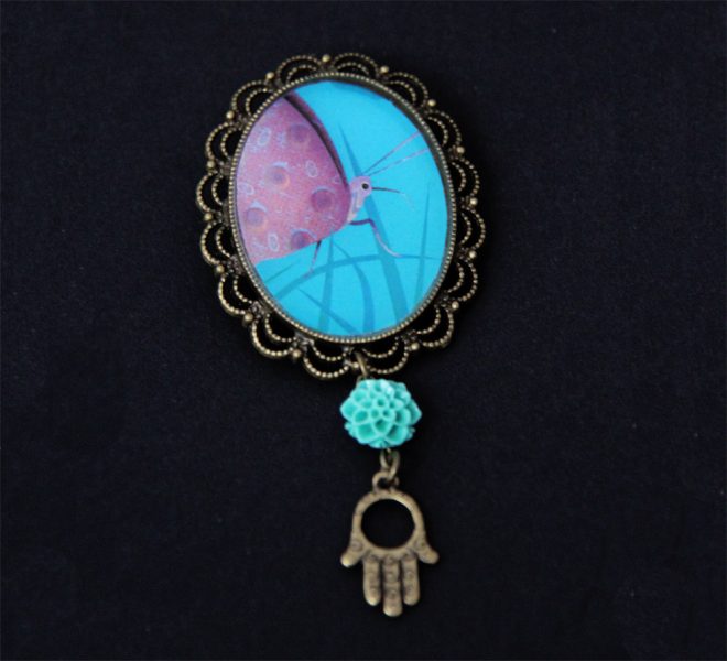 broche papillon face